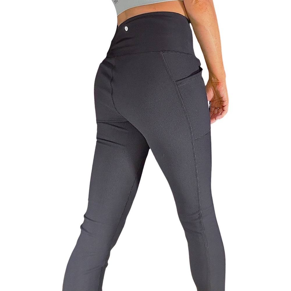 REEBOK Black Ribbed Leggings - Picture 2 of 6